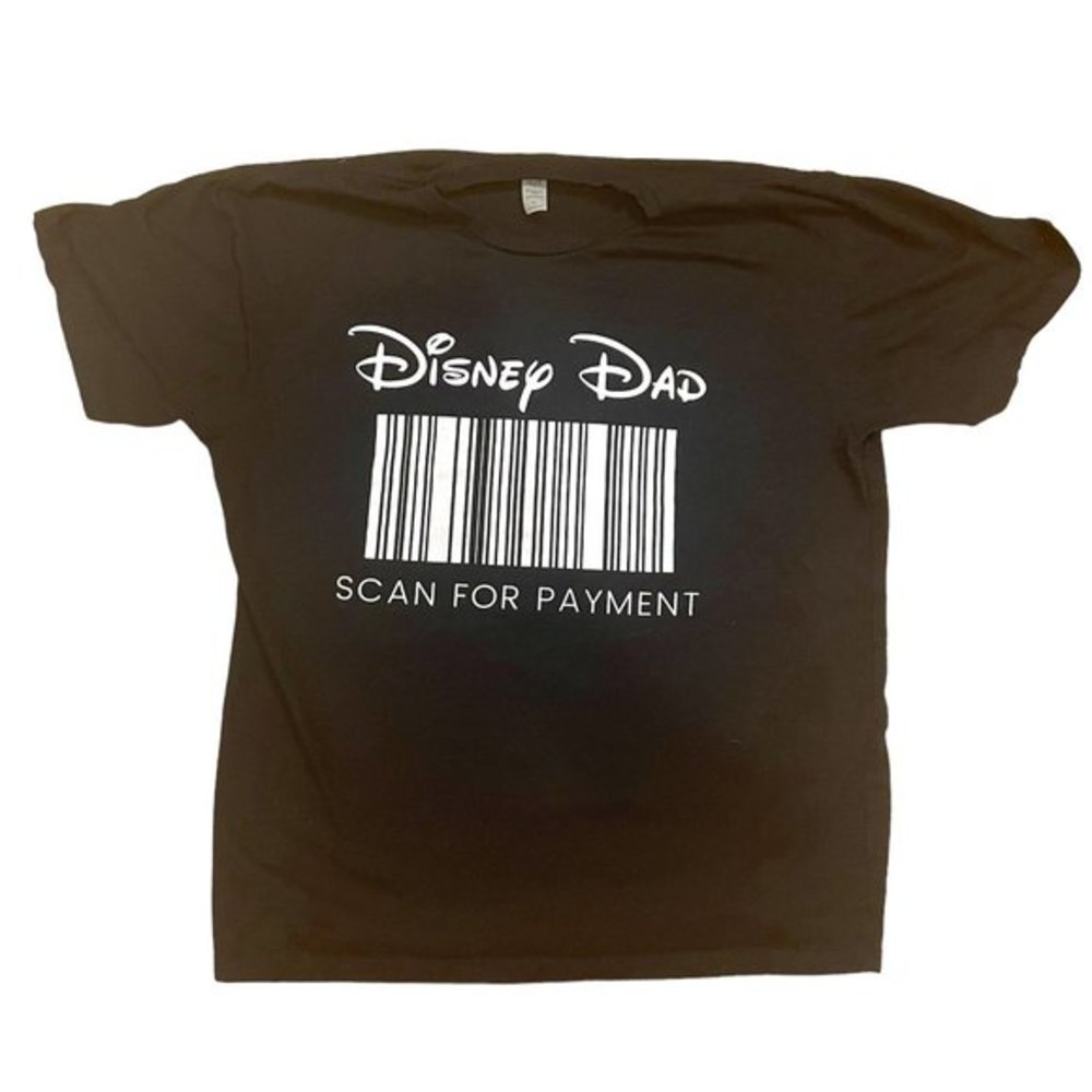 Disney Dad T Shirt Black, Large Size, Like‎ New Condition
